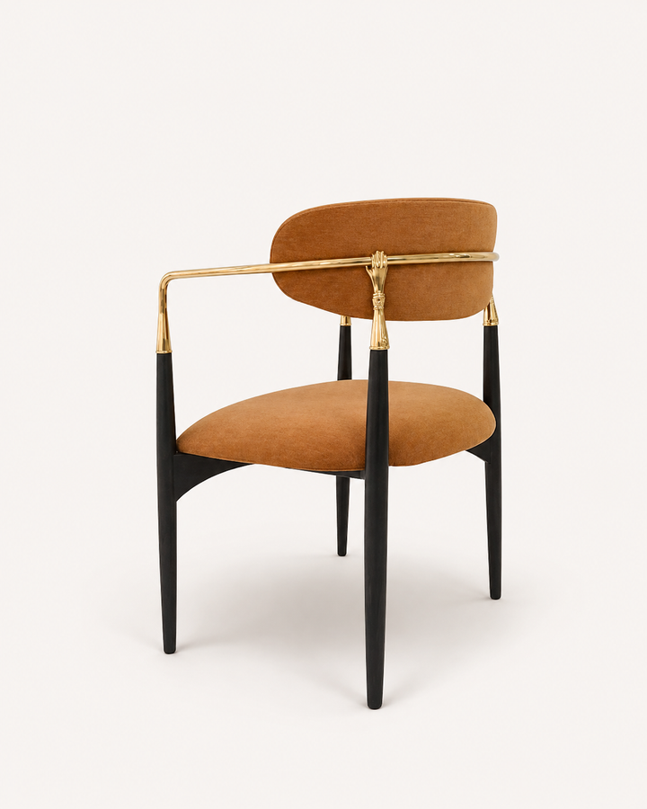 Golden Hand Dining Chair | Caramel