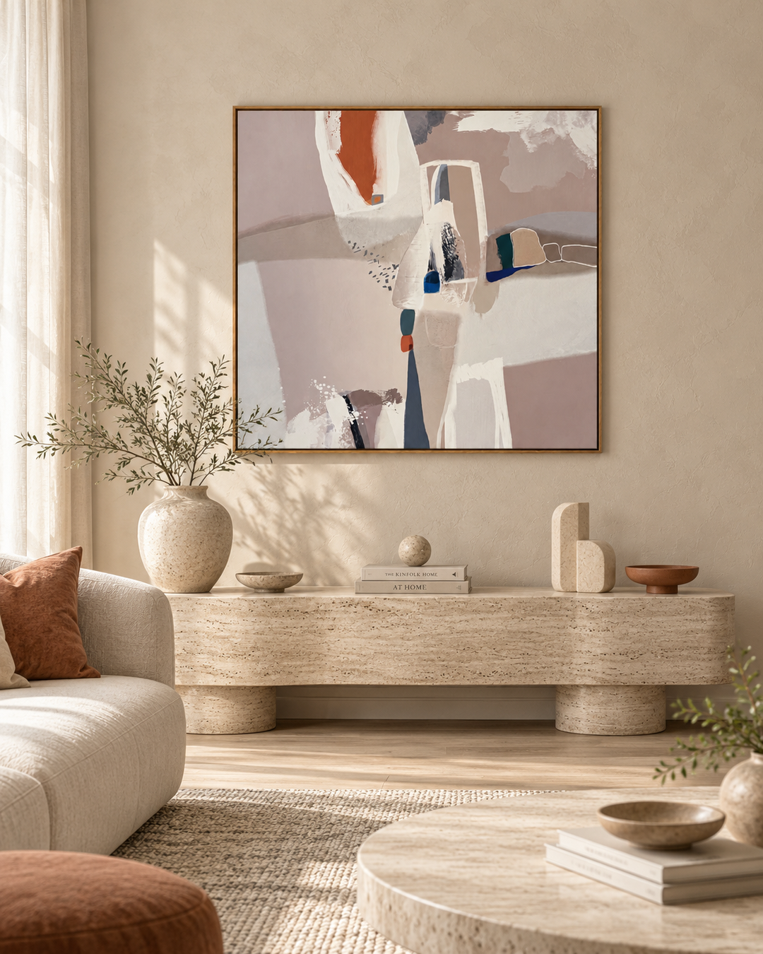 Mirae Abstract Artwork | Pink