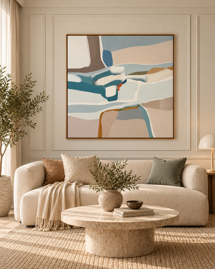 Mirae Abstract Artwork | Blue