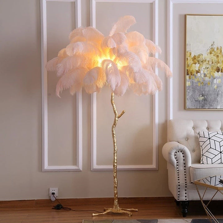 Feather Gasby Floor Lamp - White