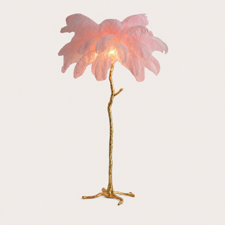 Feather Gatsby Floor Lamp - Pink